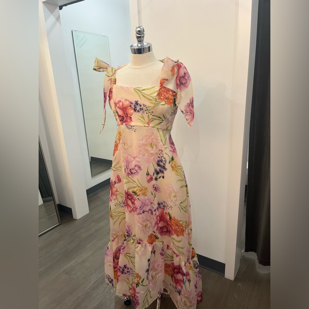 Dessy D846FP Organdy Printed Dress